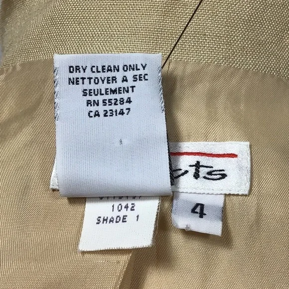 VTG Talbots Tailored Imported Italian Fabric Lined Suit Jacket Sz.4 - Picture 4 of 7